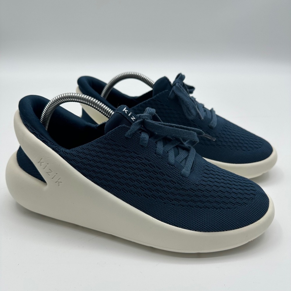Kizik Roamer Navy Blue Knit Hands Free Slip On Sneakers Mens 8.5 Womens 10